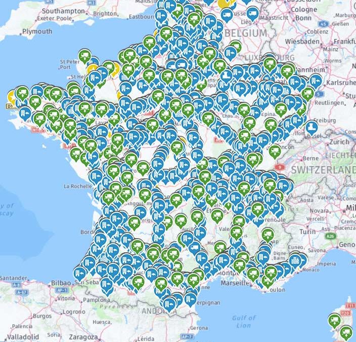 point d'intérêt carte Trailermatics durant le premier confinement lié au covid